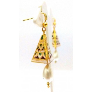 Meenakari Minakari Enamel Jhumka Jhumki Handmade Earring Jewelry Chandelier A124